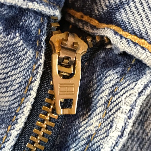 Tommy Jeans Mens Classic Y2K Vintage 2000s Blue Denim Faded Jean Shorts Size 36 - Picture 7 of 11